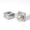 Outwater Square Standoff, 1-1/4 in Sq Sz, Square Shape, Steel Chrome 3P1.56.00878